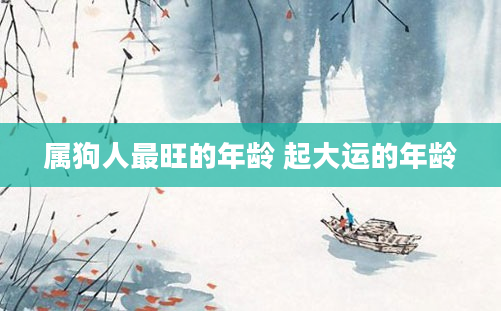 属狗人最旺的年龄 起大运的年龄