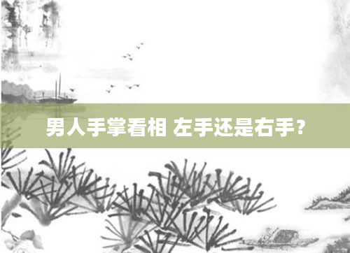 男人手掌看相 左手还是右手？