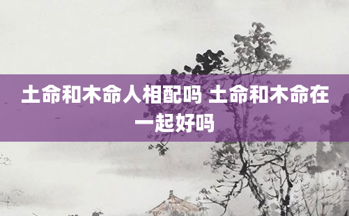 土命和木命人相配吗 土命和木命在一起好吗