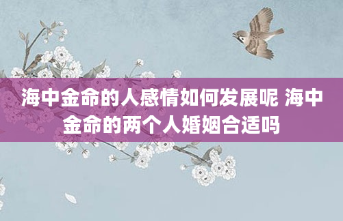 海中金命的人感情如何发展呢 海中金命的两个人婚姻合适吗