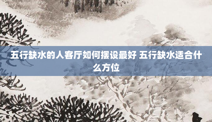 五行缺水的人客厅如何摆设最好 五行缺水适合什么方位