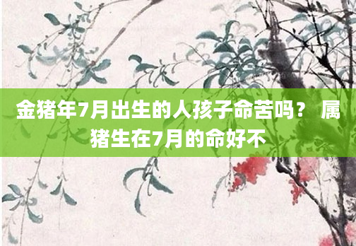 金猪年7月出生的人孩子命苦吗？ 属猪生在7月的命好不