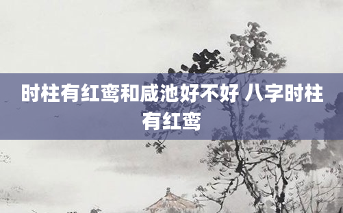 时柱有红鸾和咸池好不好 八字时柱有红鸾