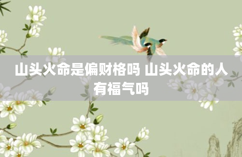 山头火命是偏财格吗 山头火命的人有福气吗