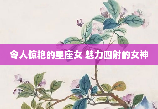 令人惊艳的星座女 魅力四射的女神