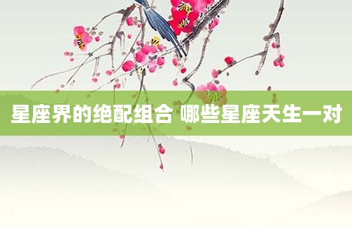 星座界的绝配组合 哪些星座天生一对