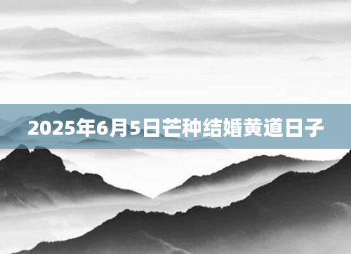 2025年6月5日芒种结婚黄道日子