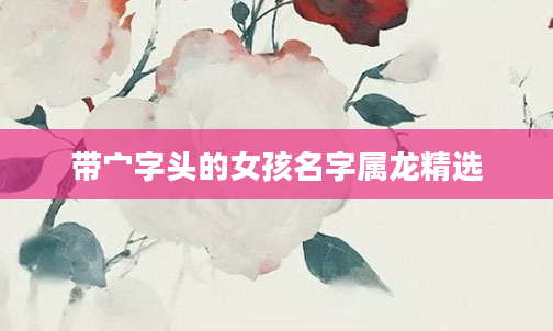带宀字头的女孩名字属龙精选