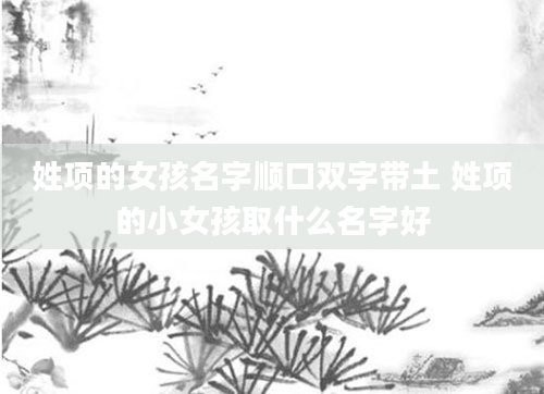 姓项的女孩名字顺口双字带土 姓项的小女孩取什么名字好