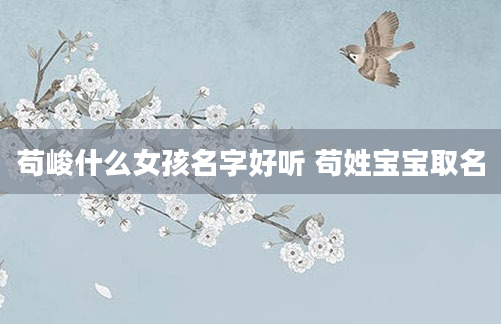 苟峻什么女孩名字好听 苟姓宝宝取名