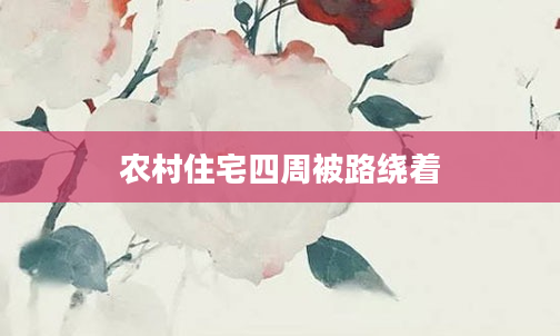农村住宅四周被路绕着