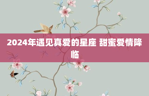 2024年遇见真爱的星座 甜蜜爱情降临