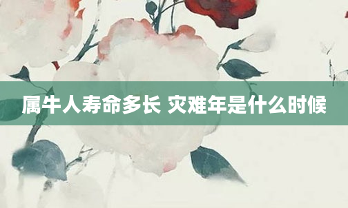 属牛人寿命多长 灾难年是什么时候