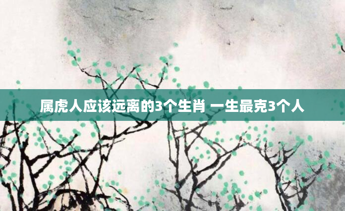 属虎人应该远离的3个生肖 一生最克3个人
