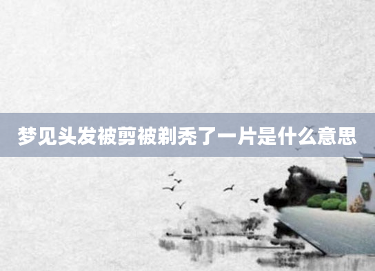 梦见头发被剪被剃秃了一片是什么意思