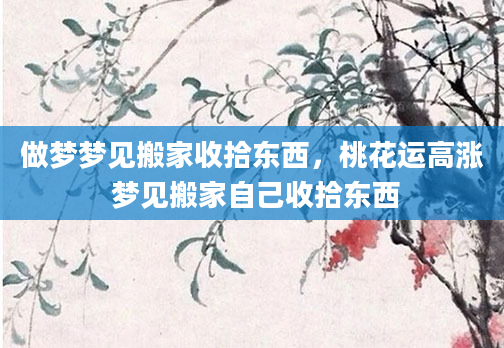 做梦梦见搬家收拾东西，桃花运高涨 梦见搬家自己收拾东西