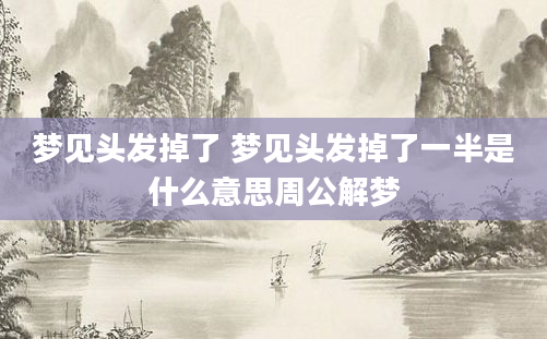 梦见头发掉了 梦见头发掉了一半是什么意思周公解梦