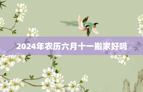 2024年农历六月十一搬家好吗