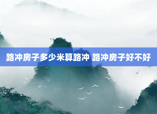 路冲房子多少米算路冲 路冲房子好不好