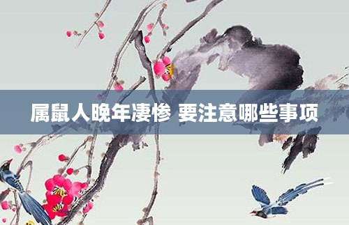 属鼠人晚年凄惨 要注意哪些事项