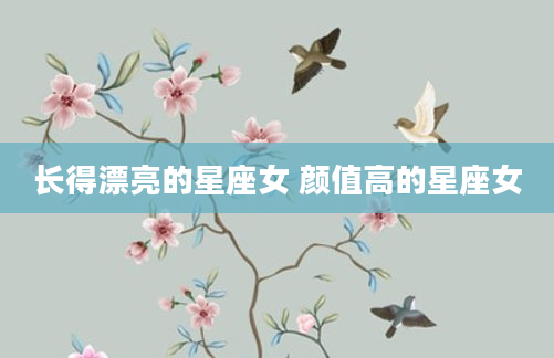 长得漂亮的星座女 颜值高的星座女