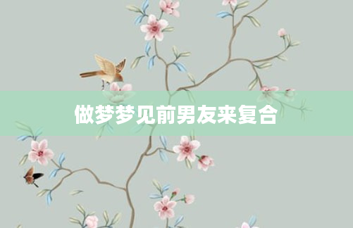 做梦梦见前男友来复合