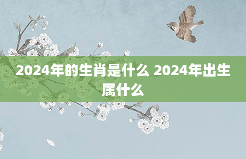 2024年的生肖是什么 2024年出生属什么