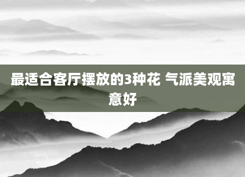 最适合客厅摆放的3种花 气派美观寓意好
