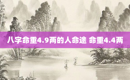 八字命重4.9两的人命途 命重4.4两