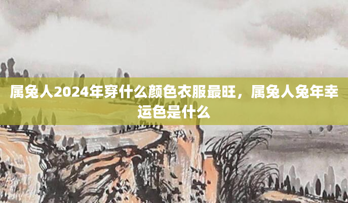 属兔人2024年穿什么颜色衣服最旺，属兔人兔年幸运色是什么
