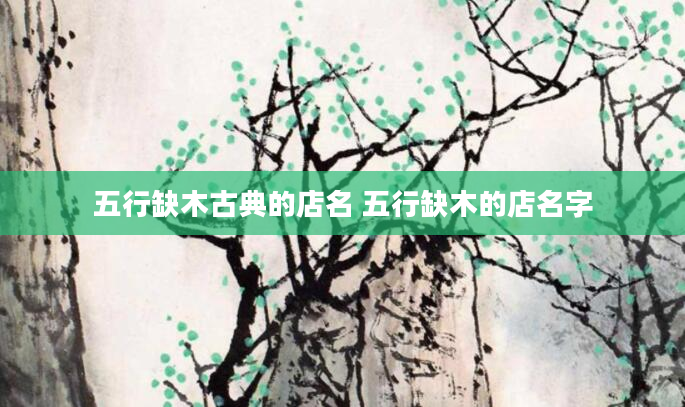 五行缺木古典的店名 五行缺木的店名字
