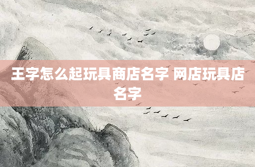 王字怎么起玩具商店名字 网店玩具店名字
