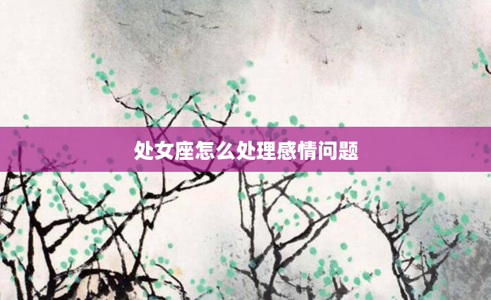 处女座怎么处理感情问题