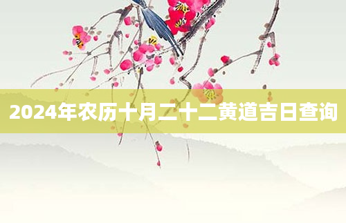 2024年农历十月二十二黄道吉日查询