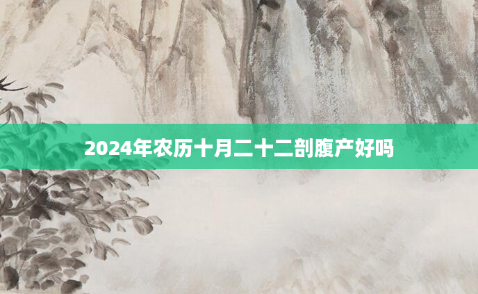 2024年农历十月二十二剖腹产好吗