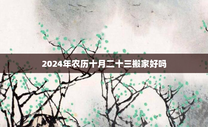 2024年农历十月二十三搬家好吗