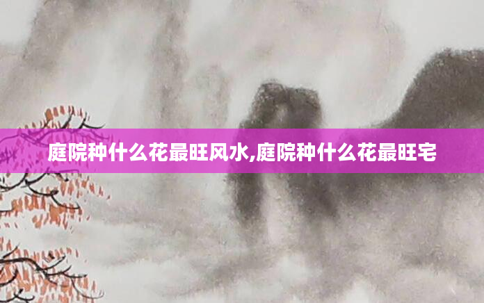 庭院种什么花最旺风水,庭院种什么花最旺宅