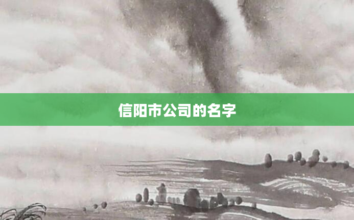 信阳市公司的名字