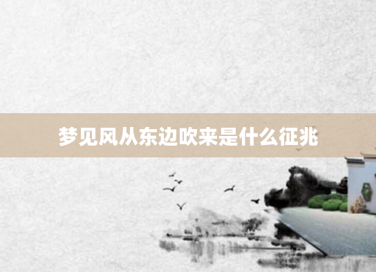 梦见风从东边吹来是什么征兆