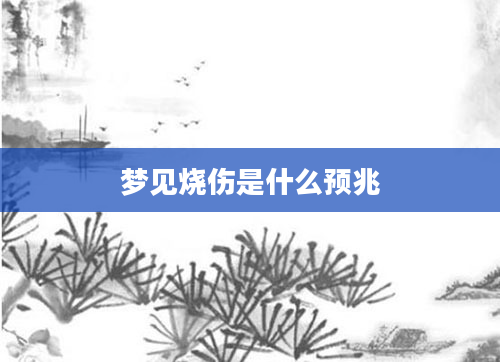 梦见烧伤是什么预兆