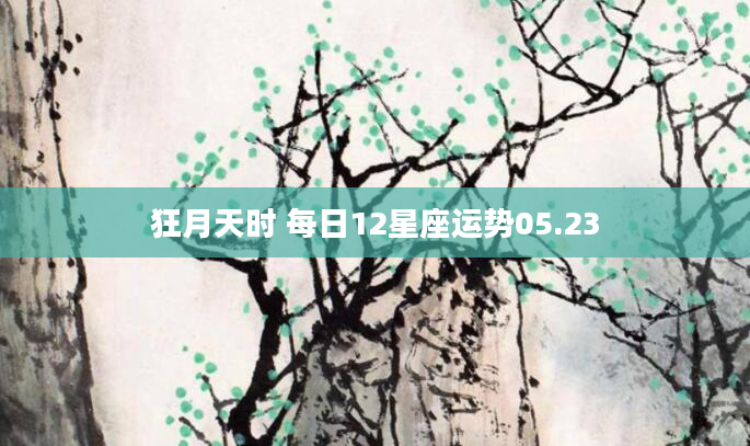 狂月天时 每日12星座运势05.23