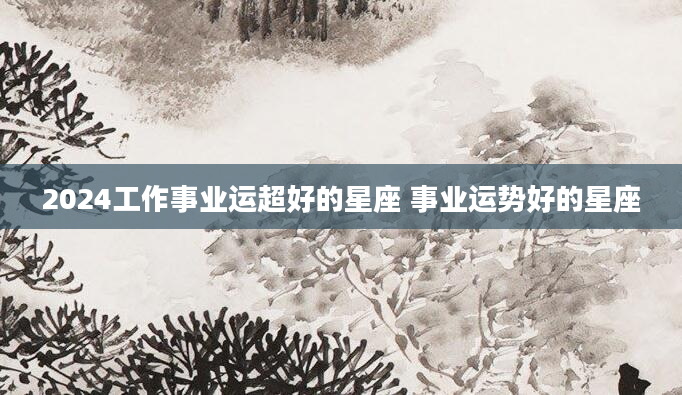 2024工作事业运超好的星座 事业运势好的星座