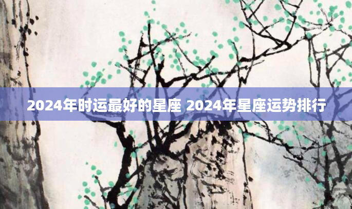 2024年时运最好的星座 2024年星座运势排行