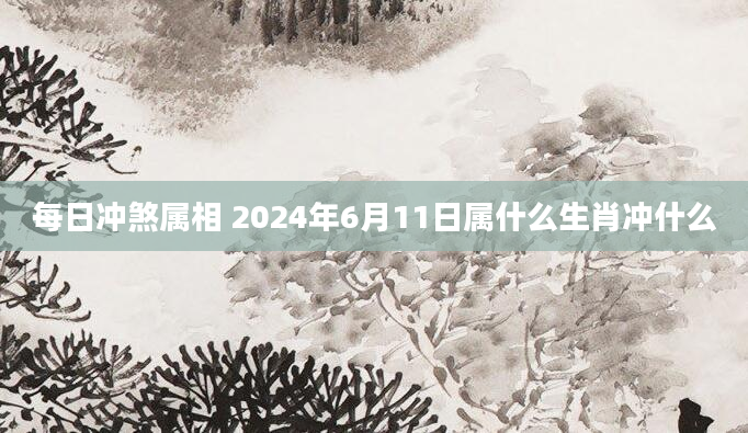 每日冲煞属相 2024年6月11日属什么生肖冲什么