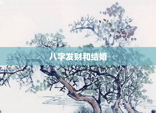 八字发财和结婚