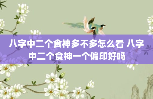 八字中二个食神多不多怎么看 八字中二个食神一个偏印好吗