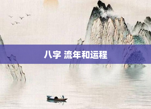 八字 流年和运程