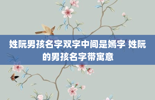 姓阮男孩名字双字中间是嫣字 姓阮的男孩名字带寓意