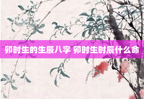 卯时生的生辰八字 卯时生时辰什么命