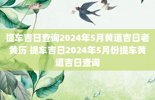 提车吉日查询2024年5月黄道吉日老黄历 提车吉日2024年5月份提车黄道吉日查询